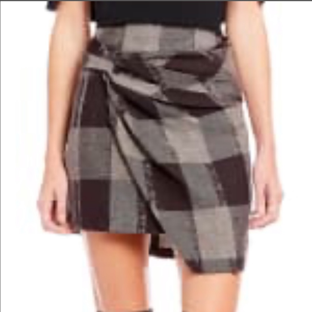 Gianni bini plaid wrap skirt - Picture 1 of 2
